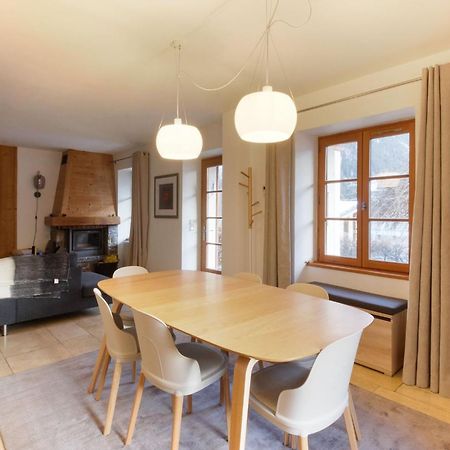 Ferienwohnung Les Alpins - Centre De Chamonix - Renove Avec Jardin Et Vue Imprenable Sur Le Montblanc Exterior foto