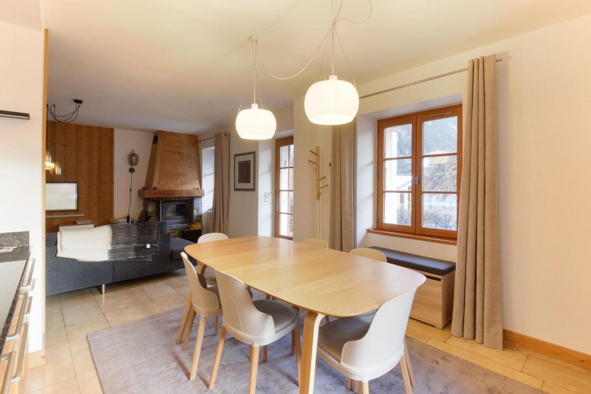 Ferienwohnung Les Alpins - Centre De Chamonix - Renove Avec Jardin Et Vue Imprenable Sur Le Montblanc Exterior foto