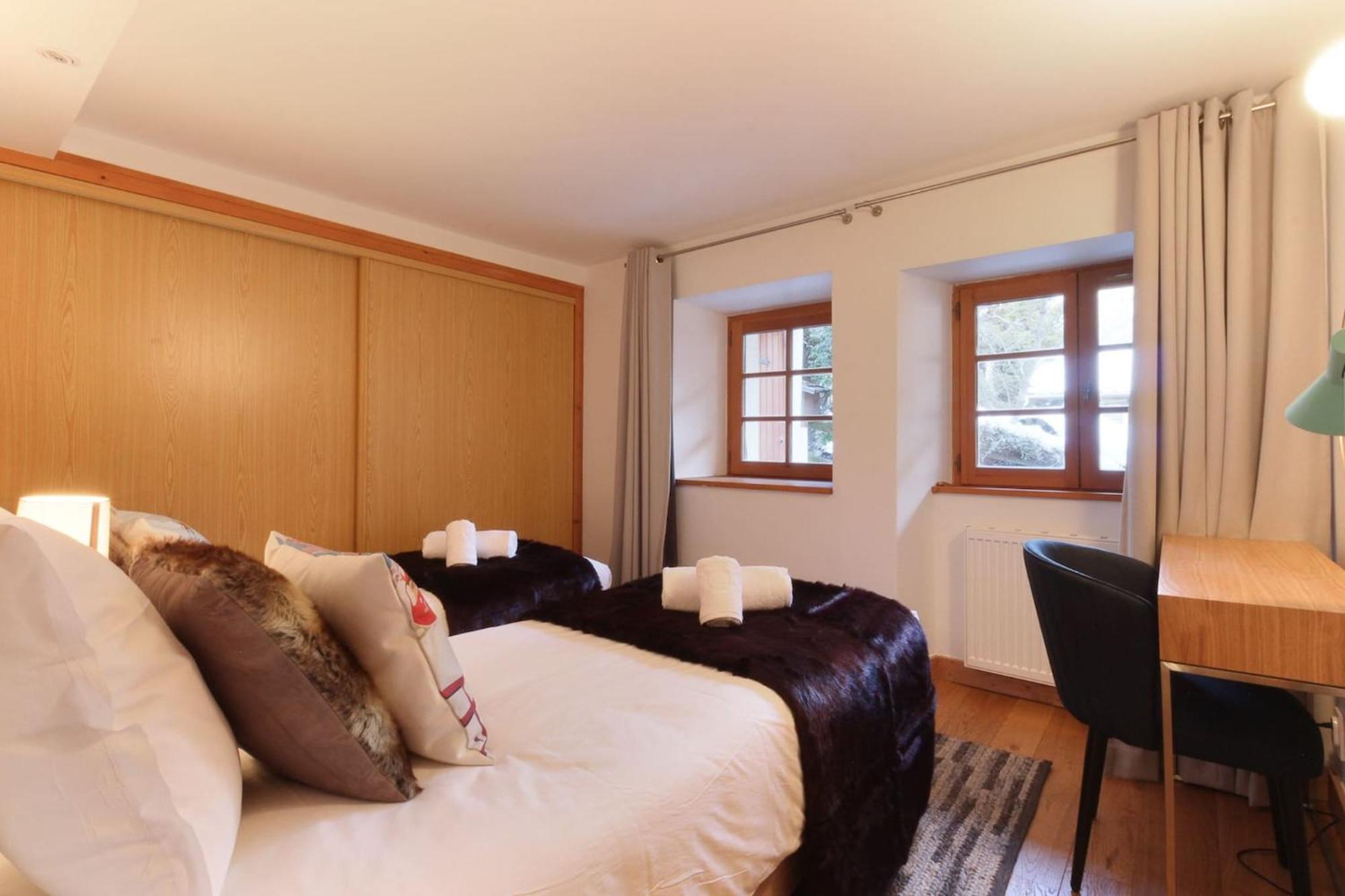 Ferienwohnung Les Alpins - Centre De Chamonix - Renove Avec Jardin Et Vue Imprenable Sur Le Montblanc Exterior foto