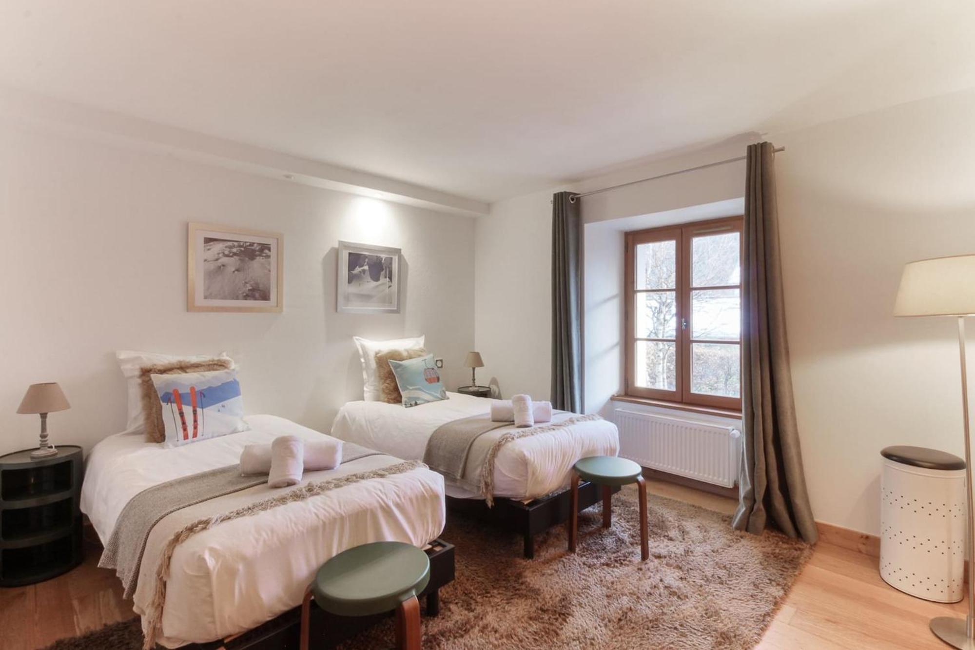 Ferienwohnung Les Alpins - Centre De Chamonix - Renove Avec Jardin Et Vue Imprenable Sur Le Montblanc Exterior foto